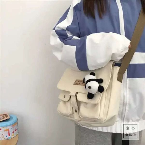 Roupas de trabalho japonês Mensageiro Mensageiro Feminino Coreano Estudante Literatura e Arte College Wind Postman Bag: Compre agora para o estilo da moda!