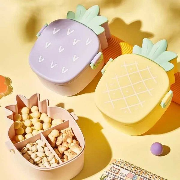 Bento Boxes Горячие продажи ананасовые конфеты Candy Box Симпатичный ингредиент для детей с закусками Портативный обед Q240427