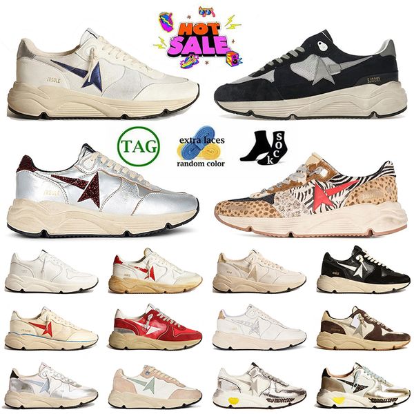 Designer de moda Itália Marca artesanal Running Sole Star Shoes Luxury Golden Goode Superstar Dirty Treinadores femininos Mens camurça de couro superior Tênis esportivos vintage