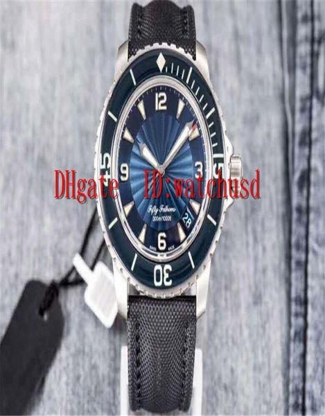 Zf Factory 45mm Cinquanta fathom orologi immersioni da uomo luminoso cristallino orologi da polso in acciaio inossidabile ceramica Auto9345166