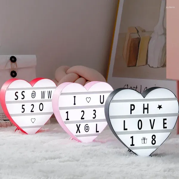 Weihnachtsdekorationen Liebe Lampe Herzförmige DIY-Buchstaben Light Box Vorschlag Arrangement kreative Lieferungen Romantische Geständniswerbung für Werbung
