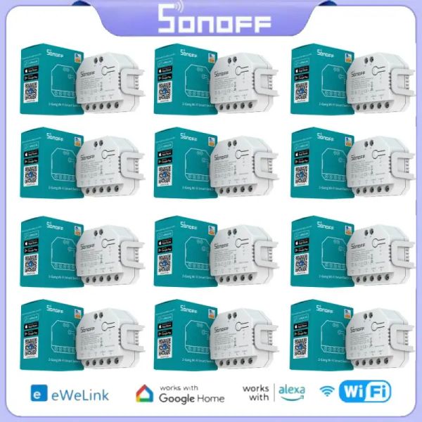 Home 110pcs Sonoff Dual R3/Dual R3 Lite WiFi Mini Switch con Metoting Potenza 2 Gang Doppi Relay Modulo Controllo tramite Alexa Google Home