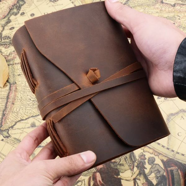 Notepads Aiguoniu Vintage Leather Notebook 5x7 pollici Journal Ambiente di Paper Ambiente Notebook autentico Nota Nota Notaybook Daily Sketchbook Wholesale Wholesale Wholesale