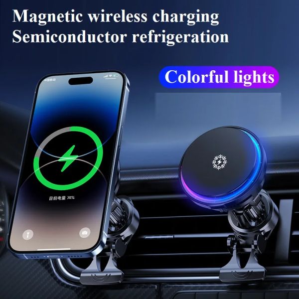 Chargers de resfriamento instantâneo com luz colorida x82 portador de telefone magnético portador semia semicondutor Radiator Cooler