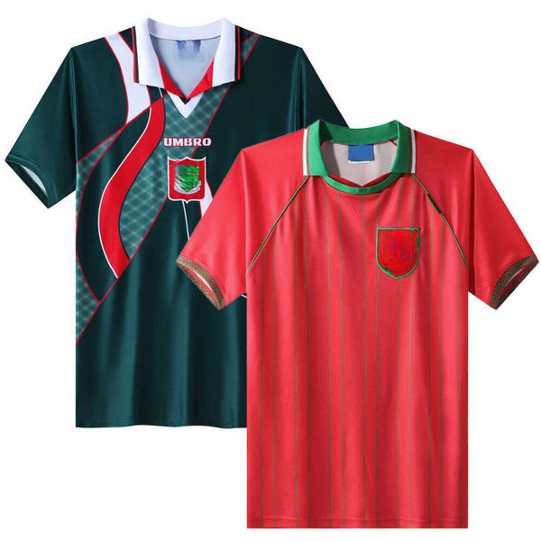 Soccer Trikots ausgewählte Trikots 1995-96 Welsh Home and Away Football Jersey Version im Vergleich zu S Training Jersey