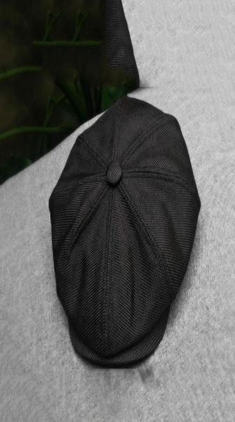 Каскет четыре сезона хлопок и льняные черные mens039s hairboy hat мужчина берет и женщины ретро -козырьки