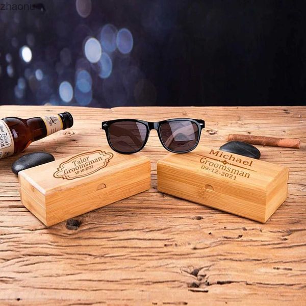 Occhiali da sole occhiali personalizzati occhiali da sole personalizzati bicchieri neri in legno con lettere migliori regali da uomo regali da sposa.xw