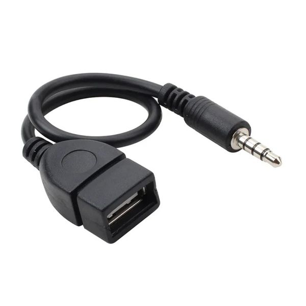 Введите Atg Adapter Adapter Adapter Adapter Cable -шнур стерео аудио, аксессуары автомобиля 0,2 м 3,5 мм мужской звук Aux Aux до USB 2.0