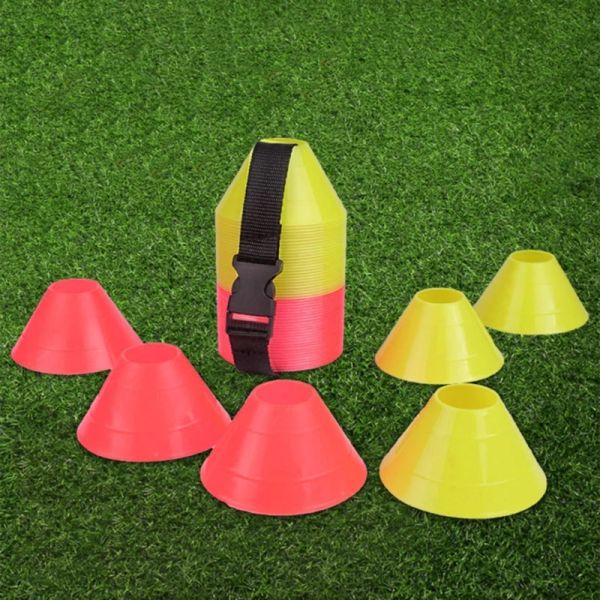 Futebol 10pcs/conjunto de cones de futebol com o titular Mark Disk Agility perfura Cones Cones de treinamento de multistorno para basquete esportivo