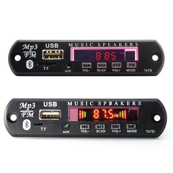 NEU 2024 Wireless Bluetooth 5.0 9V-12V MP3 WMA Decoder Board Car Audio USB TF FM Radiomodul Farbe MP3-Player mit Remote Bluetooth