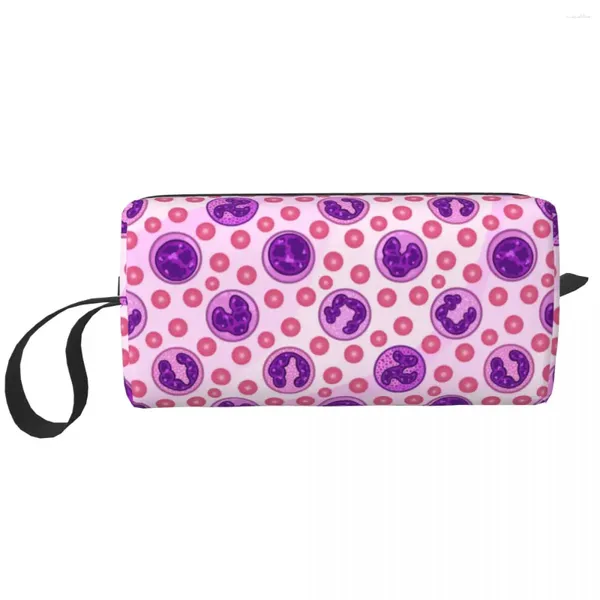 Bolsas de armazenamento WBC Science Chemistry Cell Cosmetic Bag de grande capacidade Biologia de maquiagem Laboratório Caso de beleza de beleza de beleza