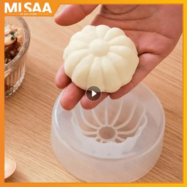 Moldes Bun Fazendo molde Baozi Moldes chineses Diy Pase Pie Baker Baking and Peda