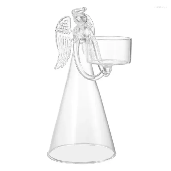 Держатели свечей в европейском стиле Ангел Стеклянный Подсвечник держатель романтический цвет свечи чашка для домашнего рабочего стола придачи