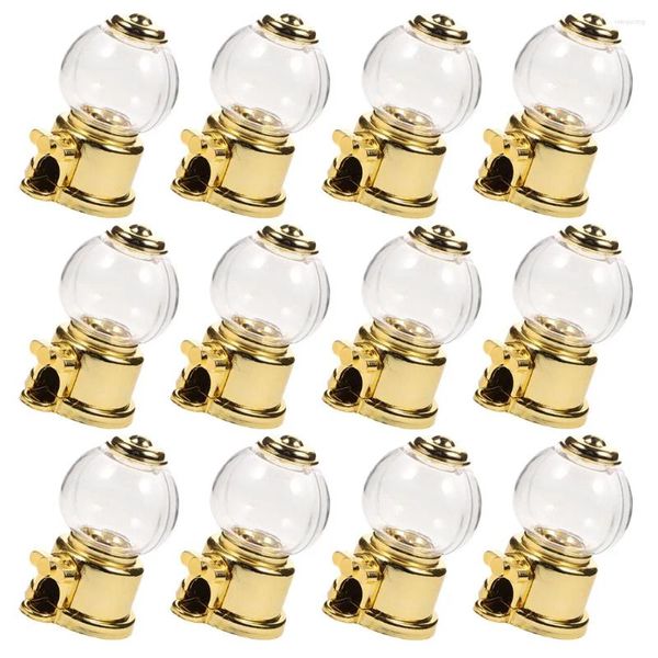 Bottiglie di stoccaggio 12 pezzi Mini Gumballs Macchine in plastica Dispermette di matrimoni da imballaggio per feste di matrimonio