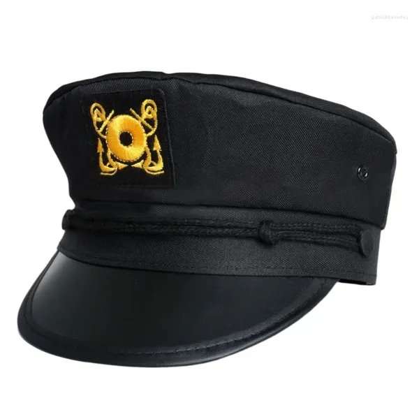 Beret Dekorative Schwarze Hut Erwachsener Unisex Party Kostümversorgung Skipper Dropship