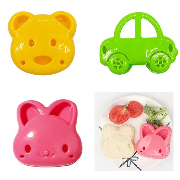 Stampi da 3/4 pezzi panino tostare stampo pane che produce taglierina stampo grazioso cucinare strumenti per pasticceria per bambini interessanti accessori da cucina alimentari