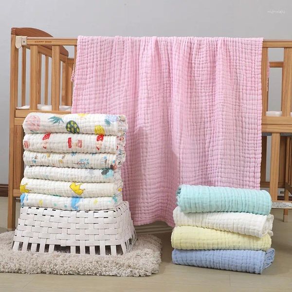 Cobertores 6 Camadas Bambu Cotton Baby Blanket Infant Kids Swaddle Wrap Sleeple