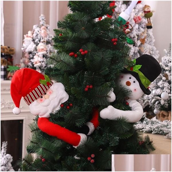 Decorazioni natalizie Nuovo topper albero Babbo Natale Snowman di Natale Indoor per regali domestici Navidad 2021 LJ201128 Dropse Delivery Delivery Garden Festiv Ote71