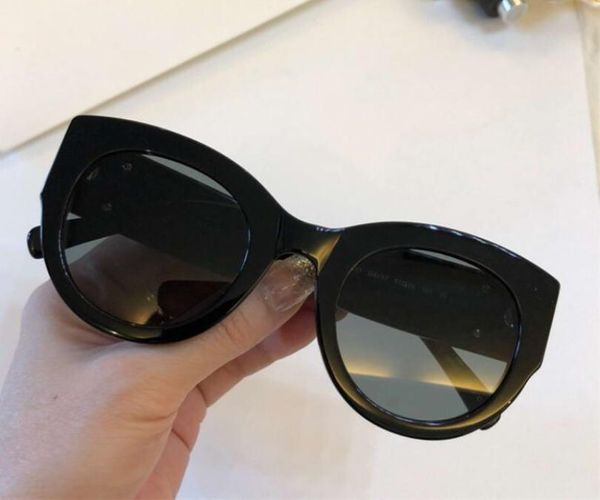 Mulheres VE4353 Black Plastic Cat Eye Sunglasses Lens Grey Gafa de Sol Sonnenbrille Luxury Designer Glasses Sunglasses New With Box5332205