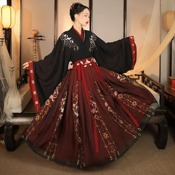 Chinesische traditionelle Hanfu -Kostümfrau Ancient Han Dynastie Kleid Orientalische Prinzessin Kleid Lady Eleganz Tang Dynastie Tanz tragen 240418