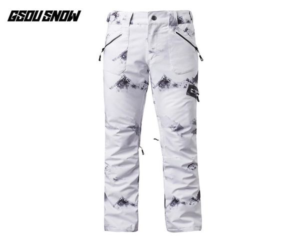 Gsou Snow Brand Ski Hosen Frauen Ski Ski -Snowboardhose Frauen hochwertige Winter im Außensport im Außenbereich Wasserdichte warme Schneehose 7816678