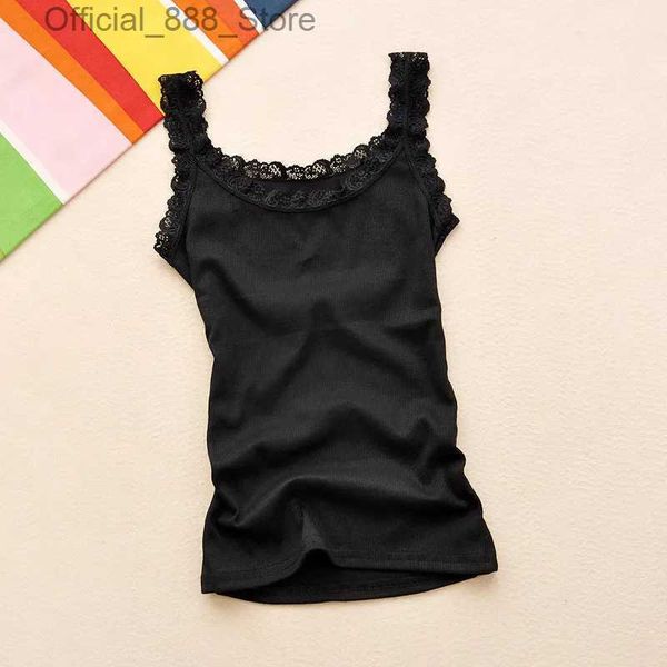 Kadın Tankları Camis Kadın Seksi Tank Tops Lticolor Slases Bodycon Mizaç T-Shirt Yelek Yaz Moda Dantel Camisole Top Y2K Yeni Cami Shirt D240427