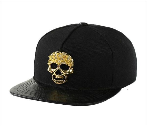 Coole Neuheit Schädel Nieten Punk Hip Hop Baseball Cap Women Sunchade Cotton Sports Sunscreen Street Tanz Sonnenhüte P4672854811382874