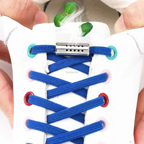 Parti di scarpa Laces alla moda aroma piatto senza cravatta scarpe da scarpe elastiche senza legami per bambini pizzo rapido per scarpe elastici