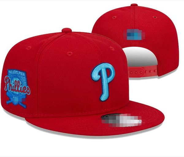 American Baseball Phillies Snapback Los Angeles Hats New York Chicago La Ny Pittsburgh Designer di lusso San Diego Boston Casquette Sports Oakland Regolable Caps A