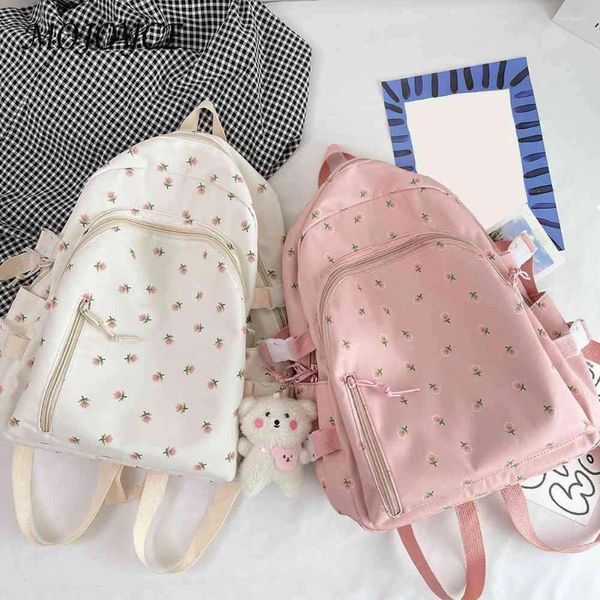 Borse per la moda Backpack floreale Nylon Female in stile preppy Sturbags book machila con arredamento a sospensione