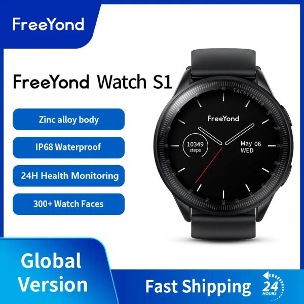 Saatler Freeyond Watch S1 IP68 Su Geçirmez Kan Oksijen Kalp Hızı Uyku Monitörü Akıllı İzle Android IOS 100 Sport Modeller Akıllı Saat