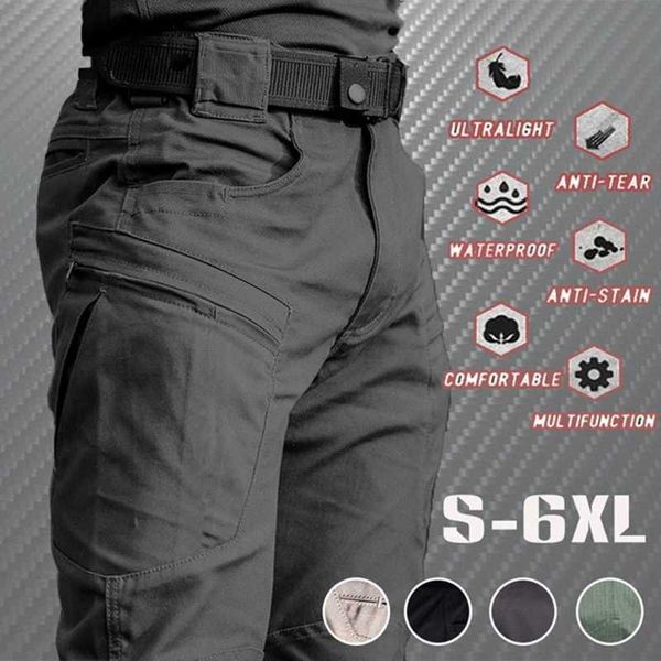 Calças masculinas Calças de carga tática Mens ao ar livre Combate à prova d'água Combate Militar Camuflagem Militar Suje de calça casual calças de bolso de bolso masculino Joggerl2404