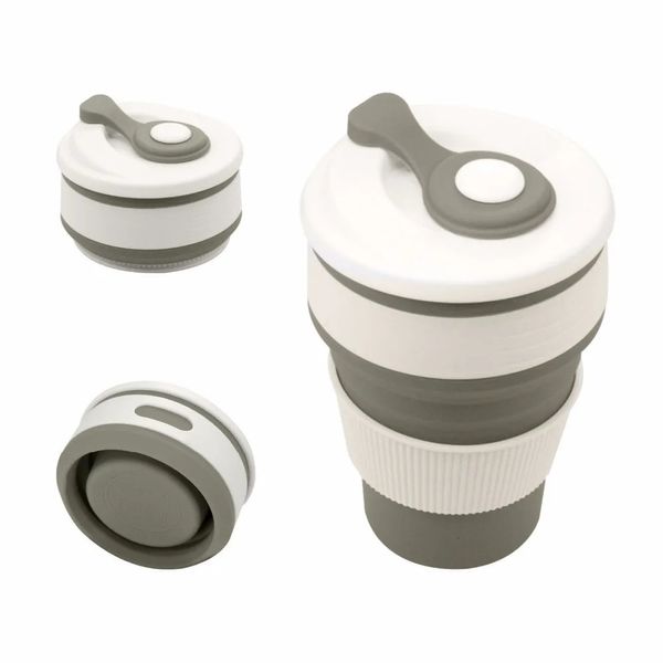 Tazze da caffè da 350 ml da viaggio in silicone pieghevole tazza di acqua pieghevole tazze BPA grade al cibo gratis bere tazze da tè tazze da tè 240420