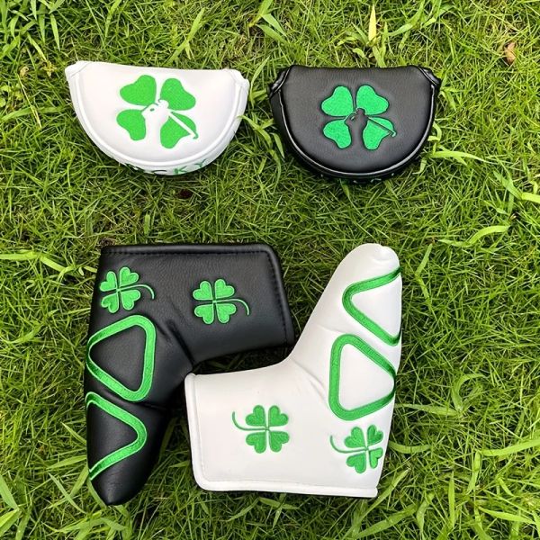 AIDS Good Luck Four Clover Golf Putter Tampa para Mallet Blade Club à prova d'água PU CAWOL CABRE CABE