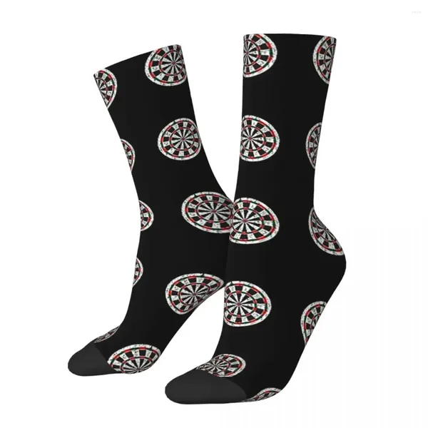 Herrensocken Darts Dartboard Harajuku -Schweiß absorbierende Strümpfe die ganze Saison lang Accessoires für Unisex -Geschenke