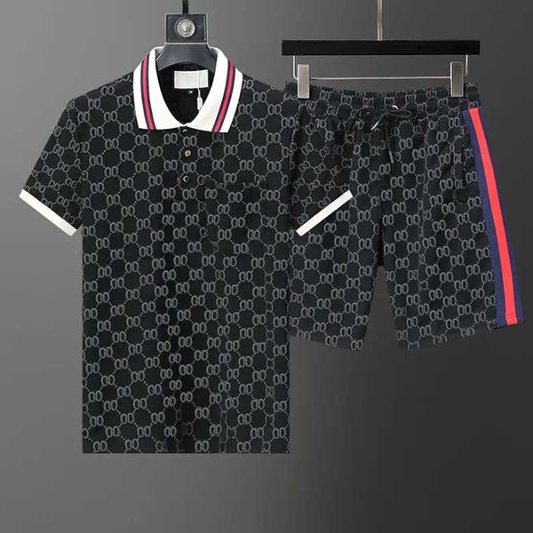 Männer Sportswear Set Brand Herren Trailsuit Sporting Fitness-Kleidung Zwei Teile Kurzarm T-Shirt + Hosen Freizeit für Männer Trackanzug