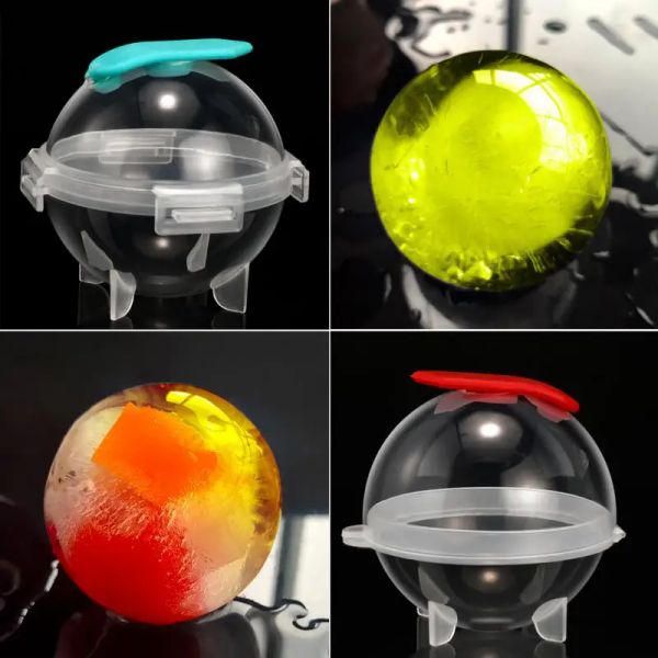 Ferramentas grandes Caixa de gelo fabricante de bolas de gelo para molde de gelo para cocktail de forma de gelo use esfera bola redonda diy bar party gelatel gelo ball ferramenta ferramenta