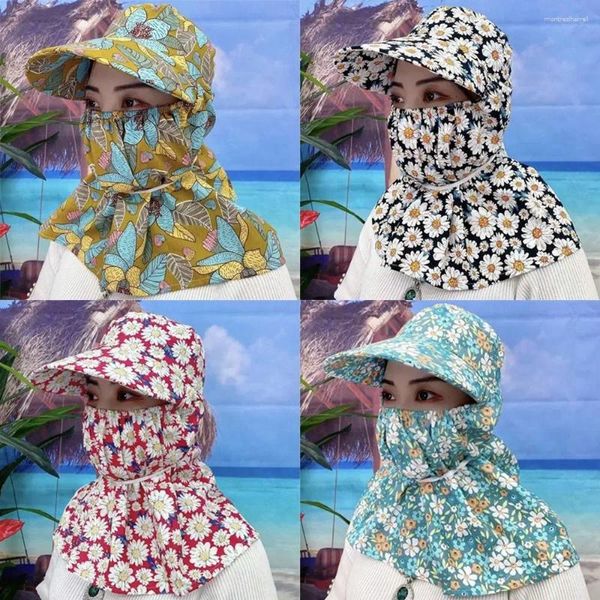 Bandanas Summer Summer UV Protection Face and Neck Flap Sun Hat Hat Leisure Mulheres Chapéus