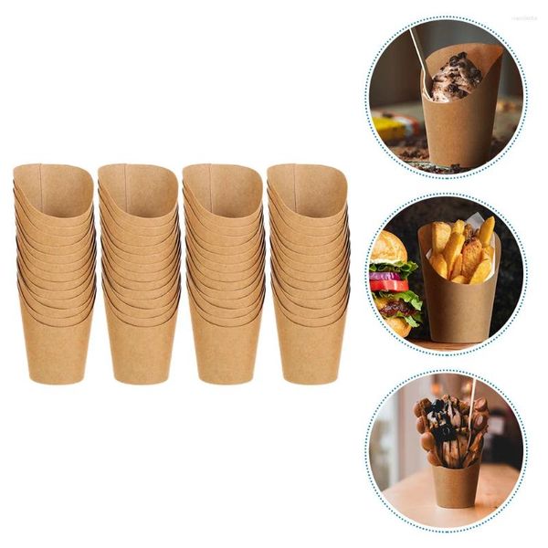 Tassen nehmen Wurstwaren Tassen Eis Popcorn Container Hindosible Fricen Pommes Holders heraus