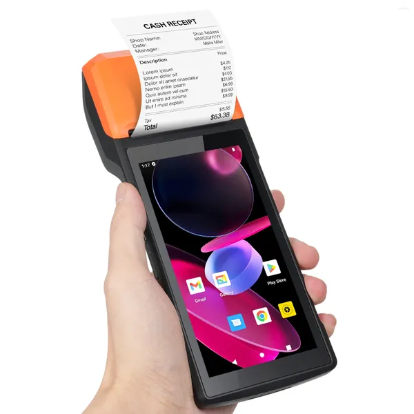 Handheld Android 13.0 POS Quittungsdrucker PDA Terminal Support 1D Barcode Scanner 2D Scanning 4G NFC -Karten -Lesen WLAN