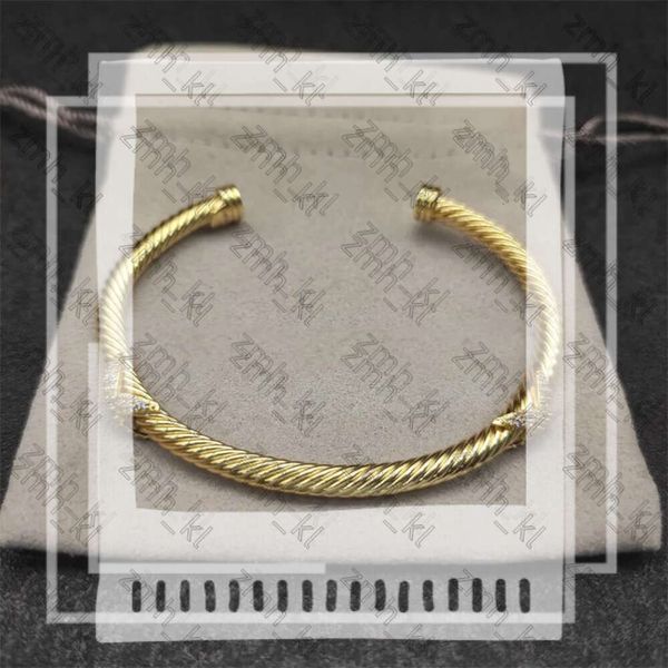 Dy Retro Designer Jewelry Bracelet Twisted White Pearl Opering Bracelet Bracelet Top Caffice Twisted Lated Gold Jewelry David Yurma браслет браслет 126