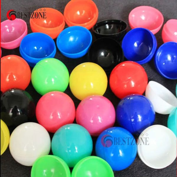 100pcslot çapı 45mm renkli karışık renk boş plastik pp oyuncak kapsüller sürpriz toplar konteyner yumurta kabuğu otomatı 240422