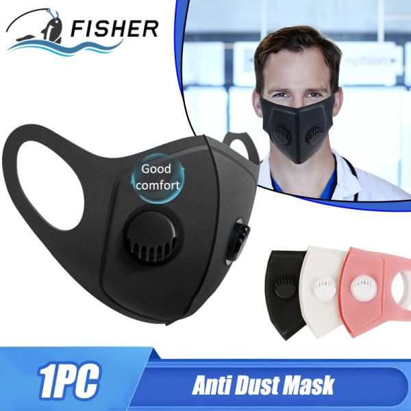 Masken Sport Facemaske mit Filtern Abgasventile Nasenclip halbe Gesichtsmasken Waschbar wiederverwendbare Atemschutzmaske Gesichtsmasken Masque