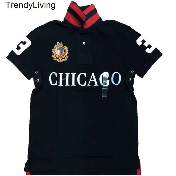 Designer Nuovo 24SS MENS Polos Trendy City Nome badge Chicago Fashi