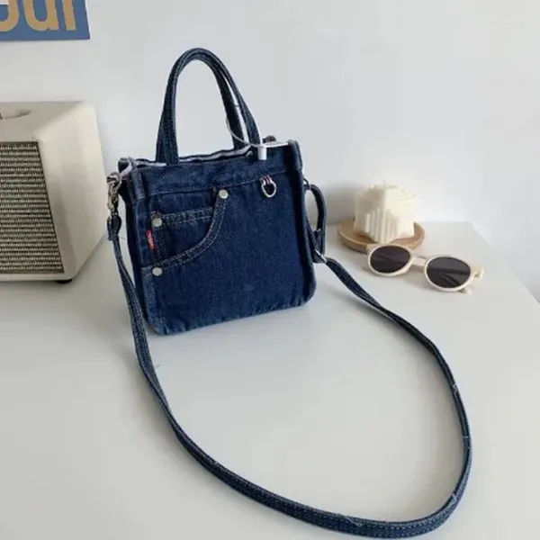 Abendtaschen Hochwertige Denim -Stoff Frauen Little Umhängetasche Mädchen lässig kleine Square Handtasche Totes Lady Designer Reiseeinkaufsbeutel Geldbörse