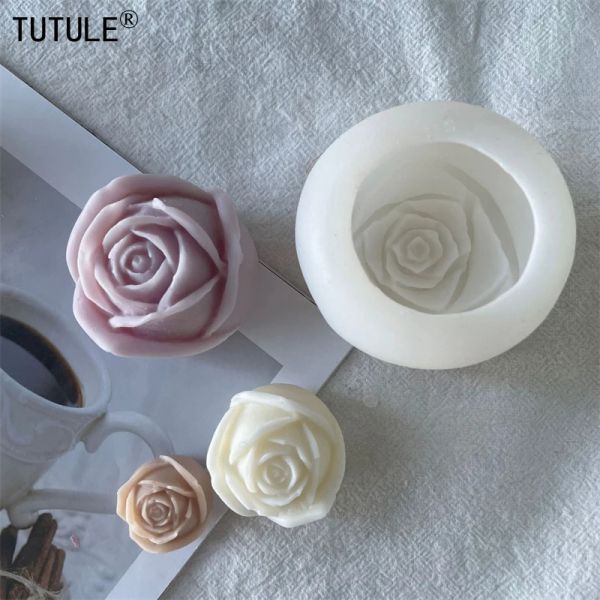 Stampi 3d THREEDIMENSIONALE da rilasciare stampo silicone rosa Torta fai -da -te Calco di cottura al cioccolato strumenti di San Valentino a candela rosa silicone stampo