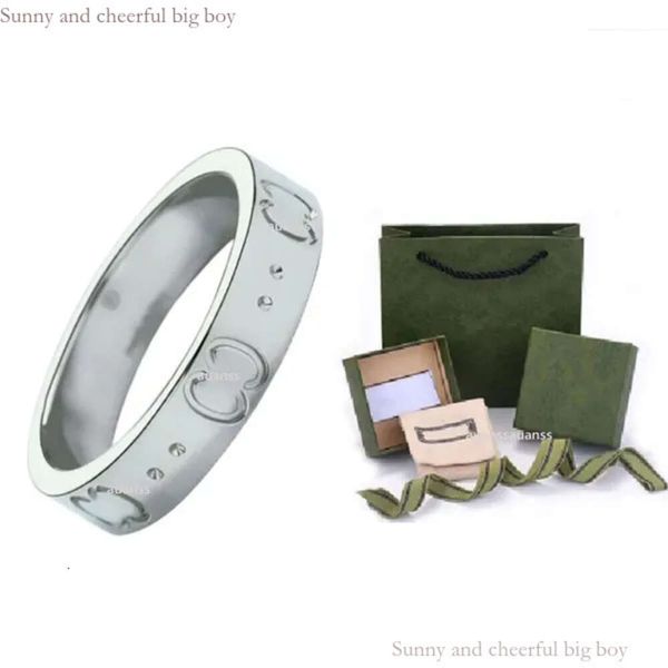 Designer Mens Cucci Ring Silver Rings for Womens vintage Jóias de abelhas Love Love Wedding Jewelry Supplies Ring Fine Stripving Ring 64