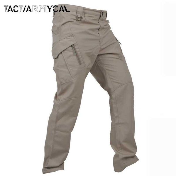 Pantaloni da uomo pantaloni da uomo pantaloni da carico tattici militari con tasche multipli pantaloni in stile safari uomo impermeabile abbigliamento da uomo escursionismo più dimensioni s-6xll2404