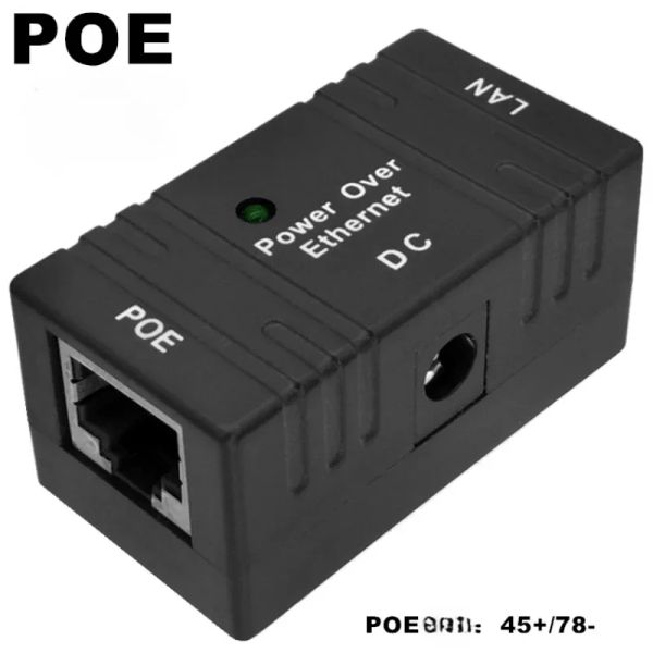 2024 1000/100 MBPS 5V 12V 24V 48V/1A POE Iniettore Splitter di potenza per la fotocamera IP Accessori del modulo Adattatore POE per 1000/100 Mbps POE Iniettore
