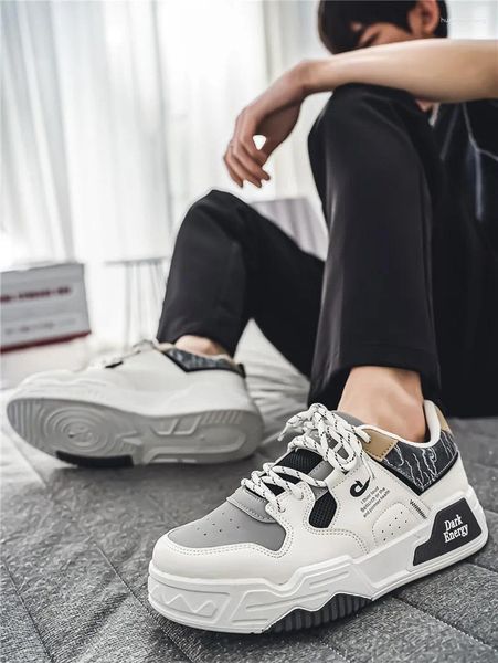 Scarpe casual per uomini parzival sneaker vulcanizzate tennis sport morbido in microfibra in pizzo su scarpa da passeggio per skateboarding per uomo